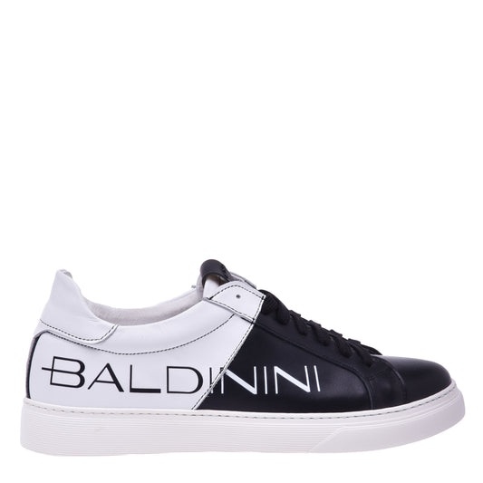 Sneakers en nappa blanc et noir