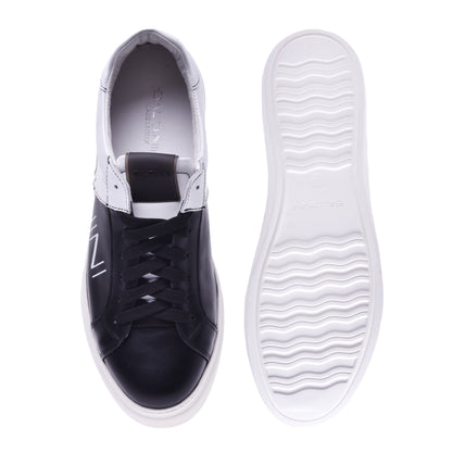 Sneakers en nappa blanc et noir