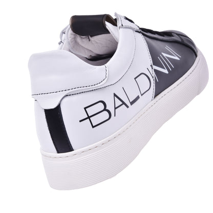 Sneakers en nappa blanc et noir