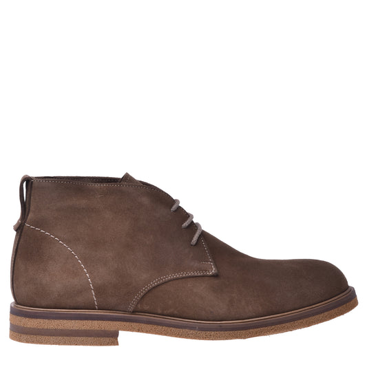 Bottillons en daim marron
