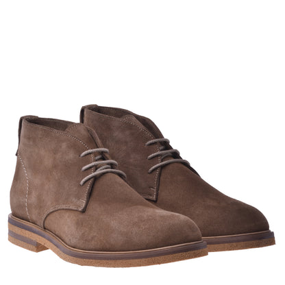 Bottillons en daim marron