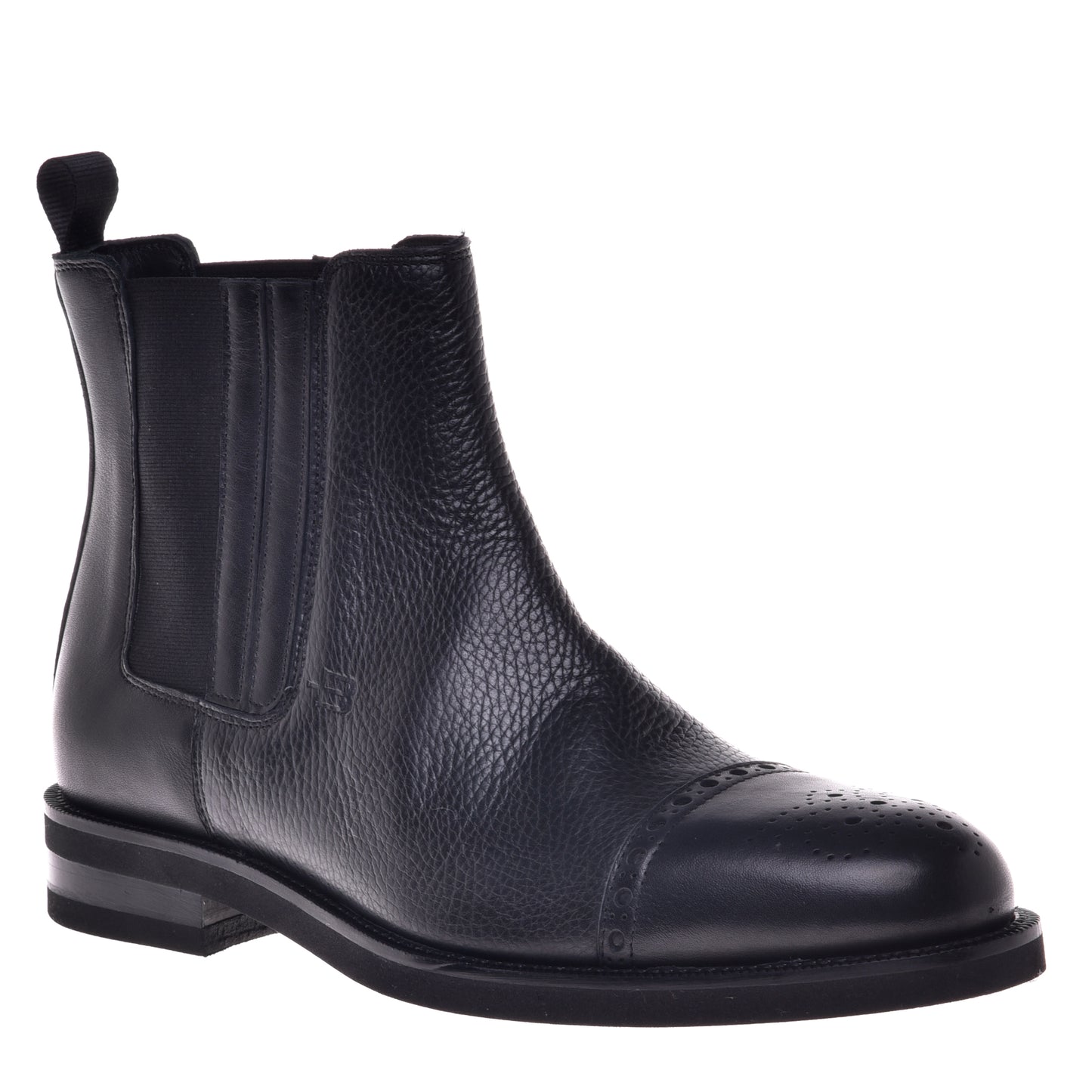 Black calfskin ankle boots