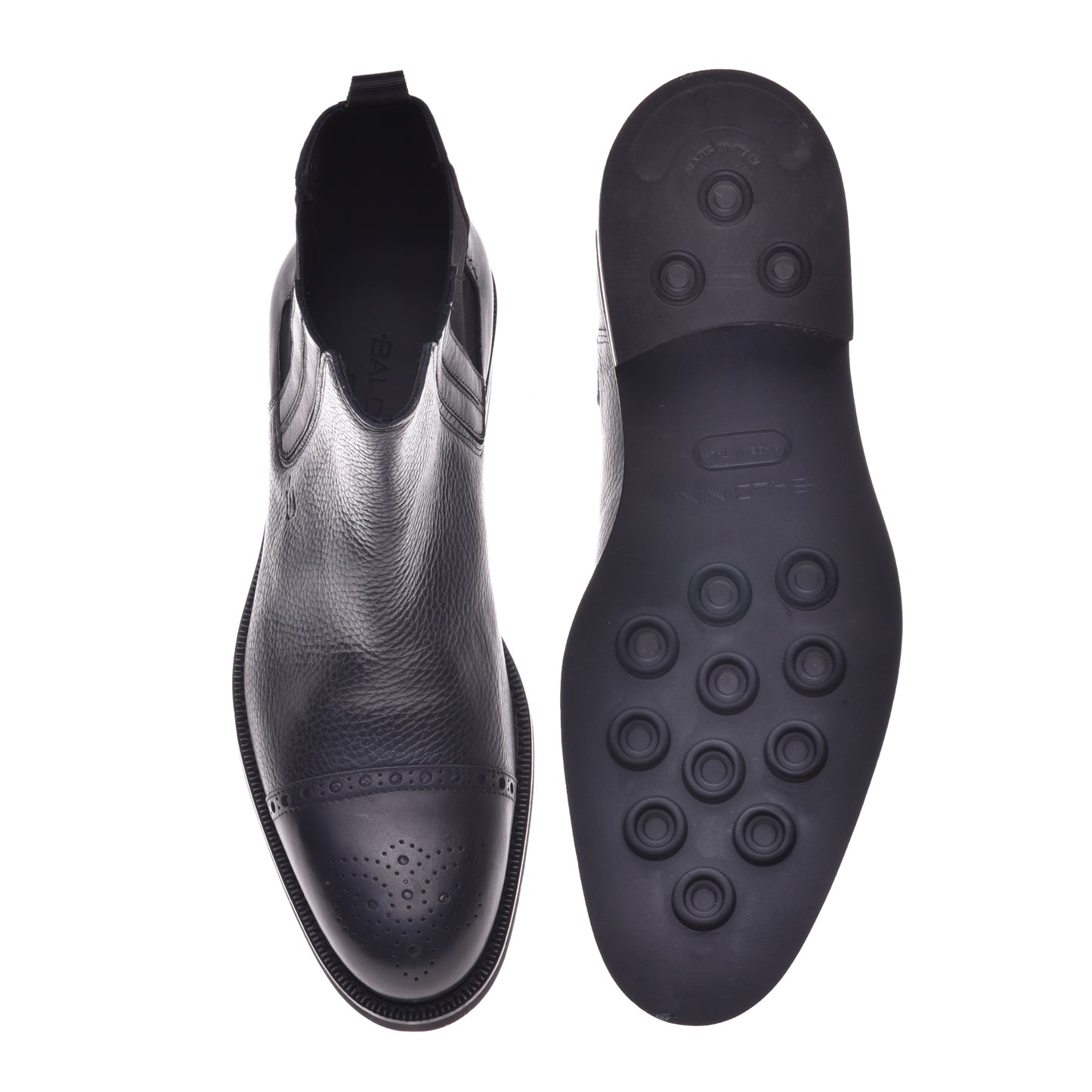Black calfskin ankle boots
