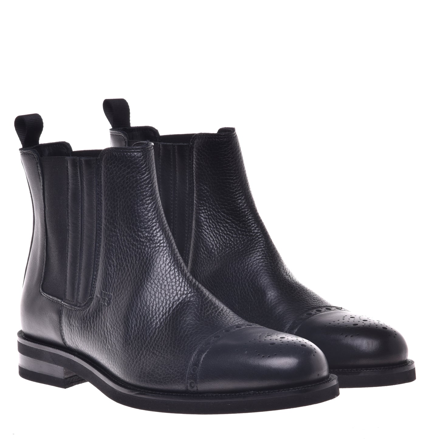 Black calfskin ankle boots