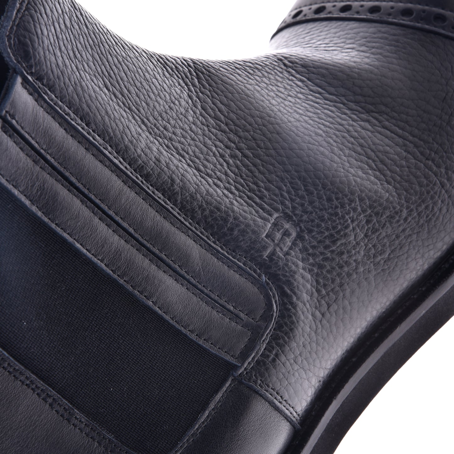 Black calfskin ankle boots