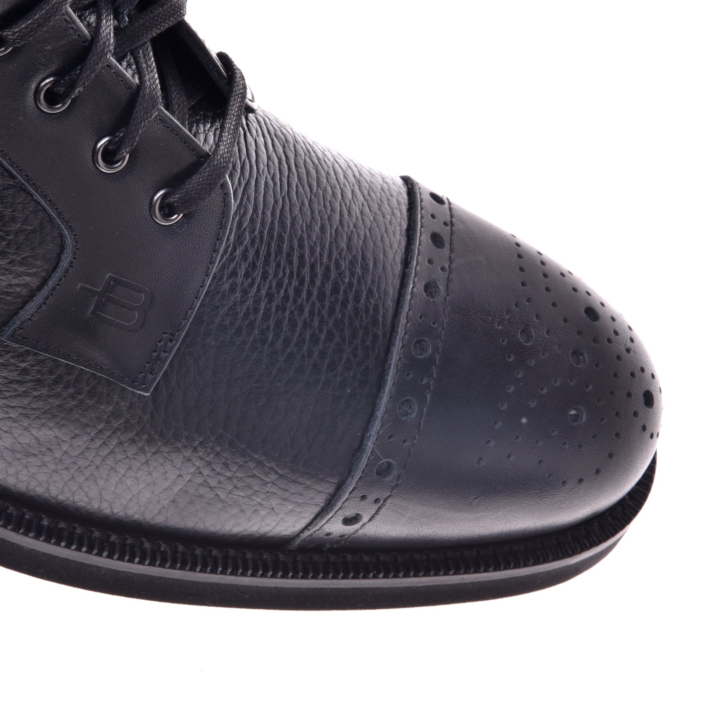 Black calfskin ankle boots