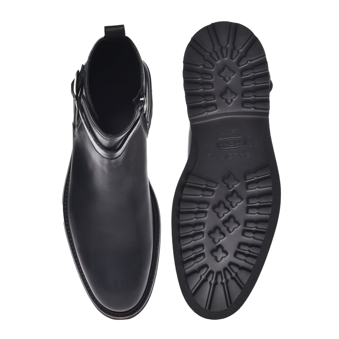 Black calfskin ankle boots