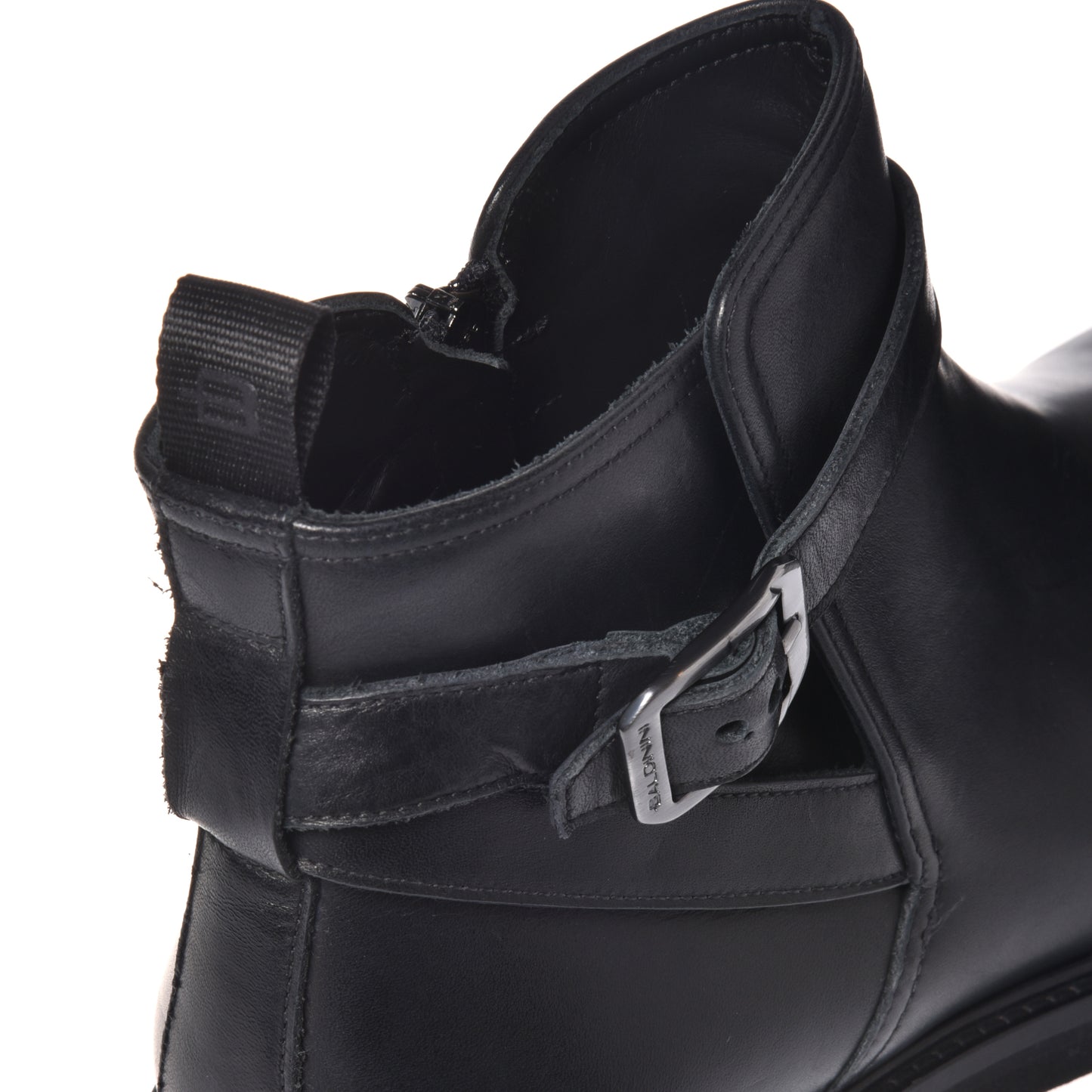 Black calfskin ankle boots