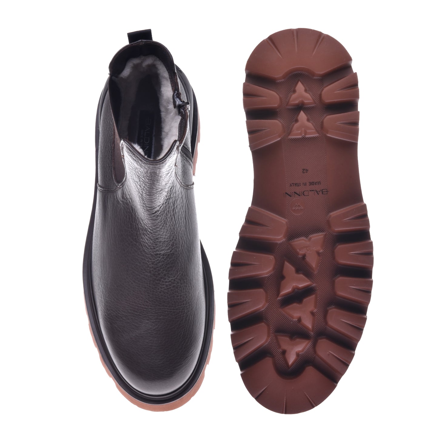 Dark brown calfskin ankle boots