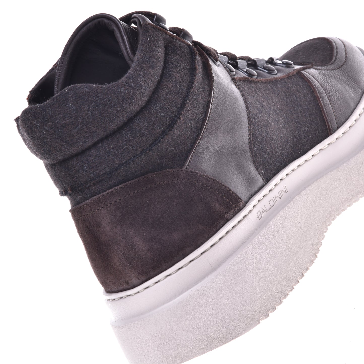 Dark brown calfskin ankle boots