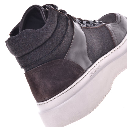 Dark brown calfskin ankle boots
