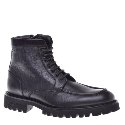 Dark brown calfskin ankle boots