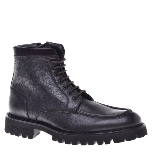Dark brown calfskin ankle boots