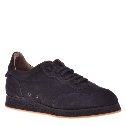 Sneakers en daim marron foncé