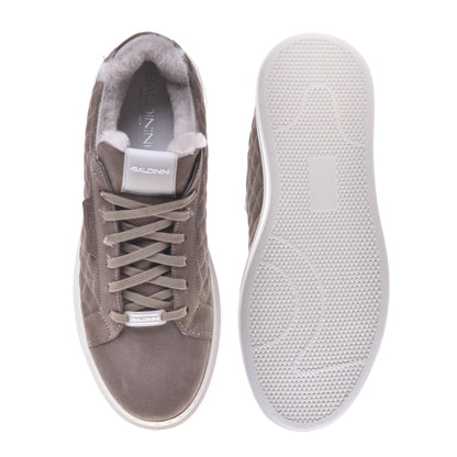 Sneakers en daim taupe
