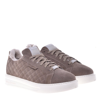 Sneakers en daim taupe