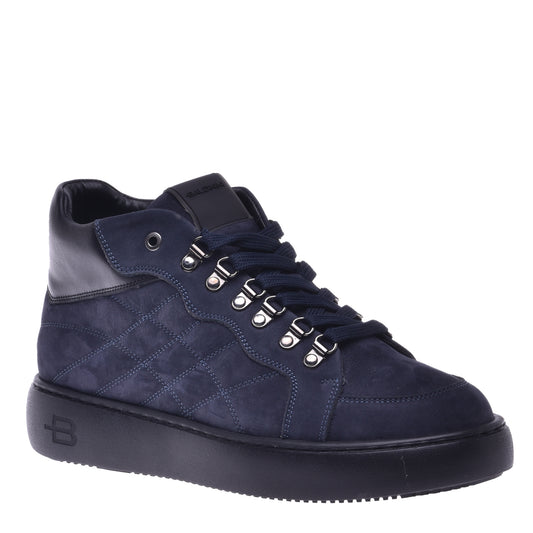 Sneakers en nubuck bleu