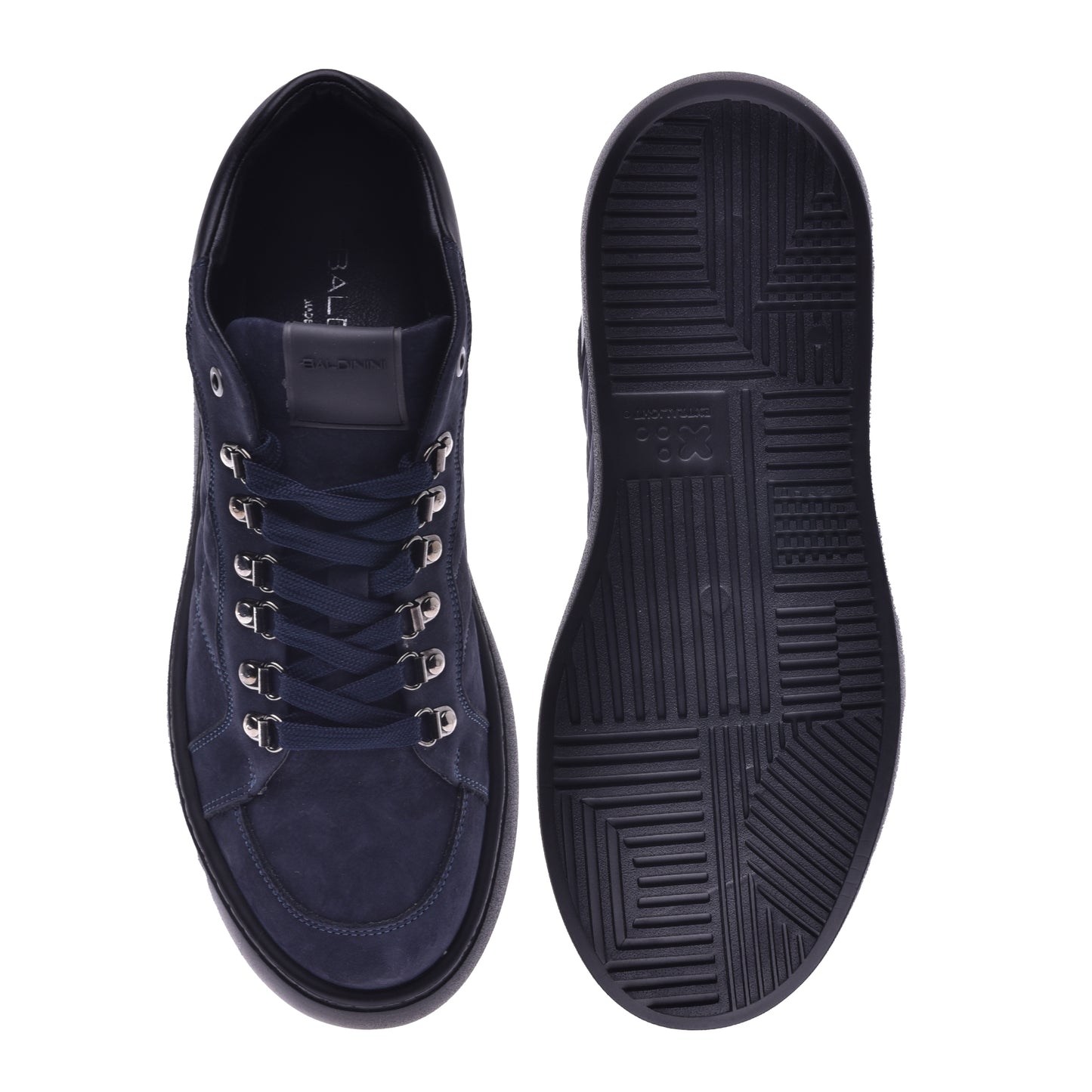 Sneakers en nubuck bleu