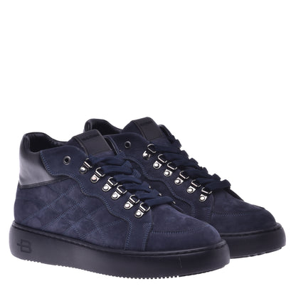 Sneakers en nubuck bleu