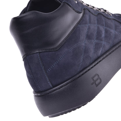 Sneakers en nubuck bleu