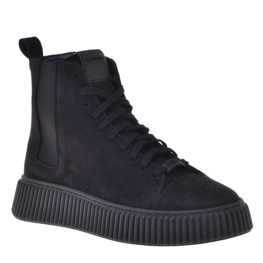 Sneakers en nubuck noir