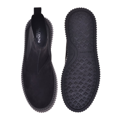 Sneakers en nubuck noir