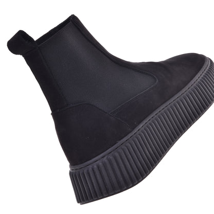Sneakers en nubuck noir