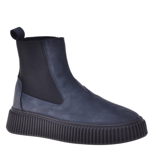 Sneakers en nubuck bleu
