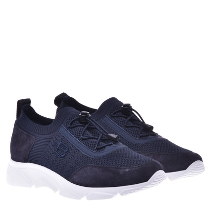 Sneakers en tissu bleu