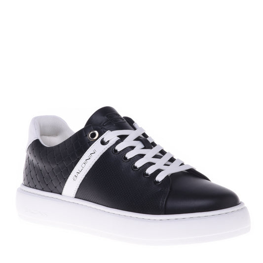 Sneakers noires à motif tressé
