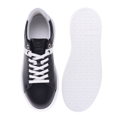 Sneakers noires à motif tressé