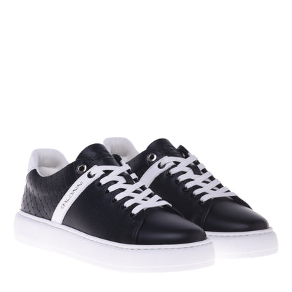 Sneakers noires à motif tressé