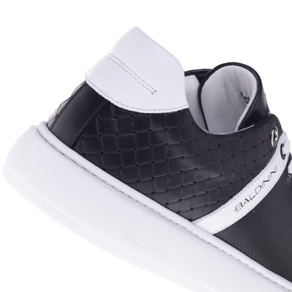 Sneakers noires à motif tressé