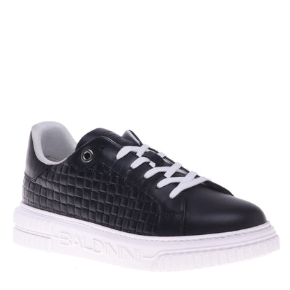 Sneakers noires à motif tressé