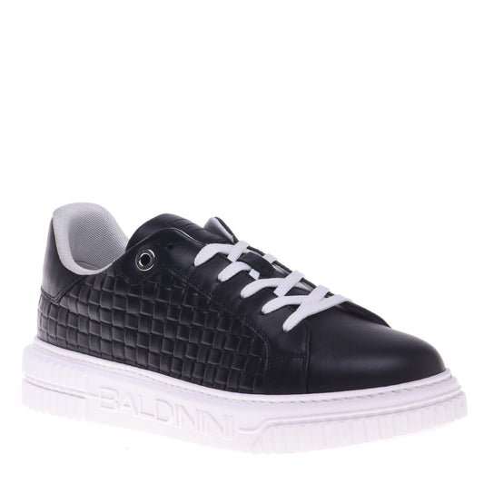Sneakers noires à motif tressé