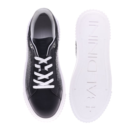 Sneakers noires à motif tressé