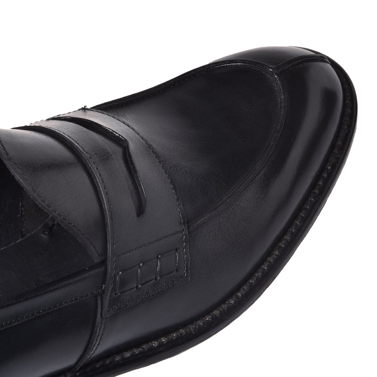 Mocassins noirs en cuir de veau