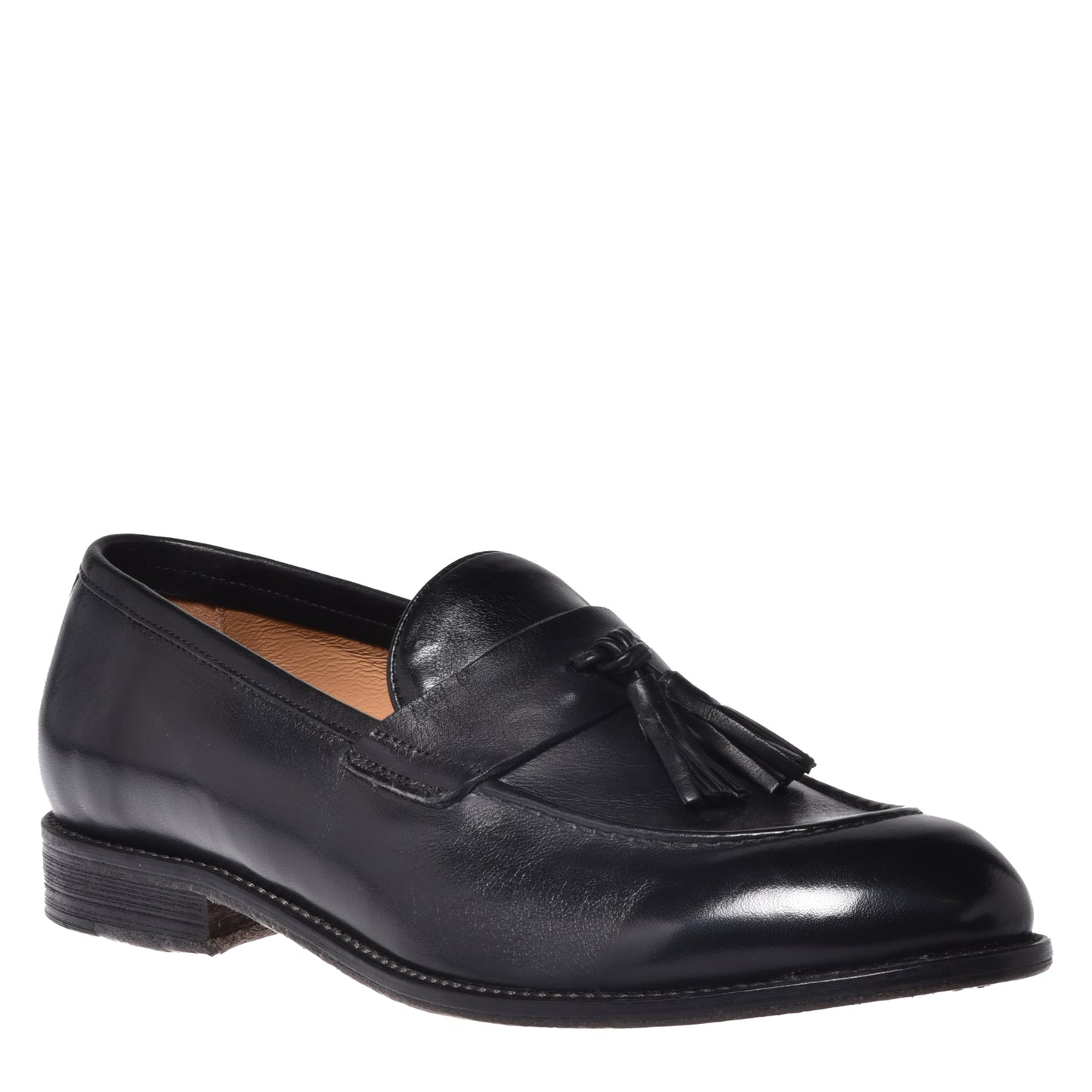 Mocassins noirs en cuir de veau