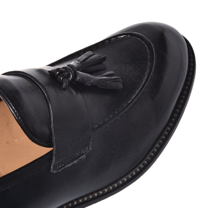 Mocassins noirs en cuir de veau