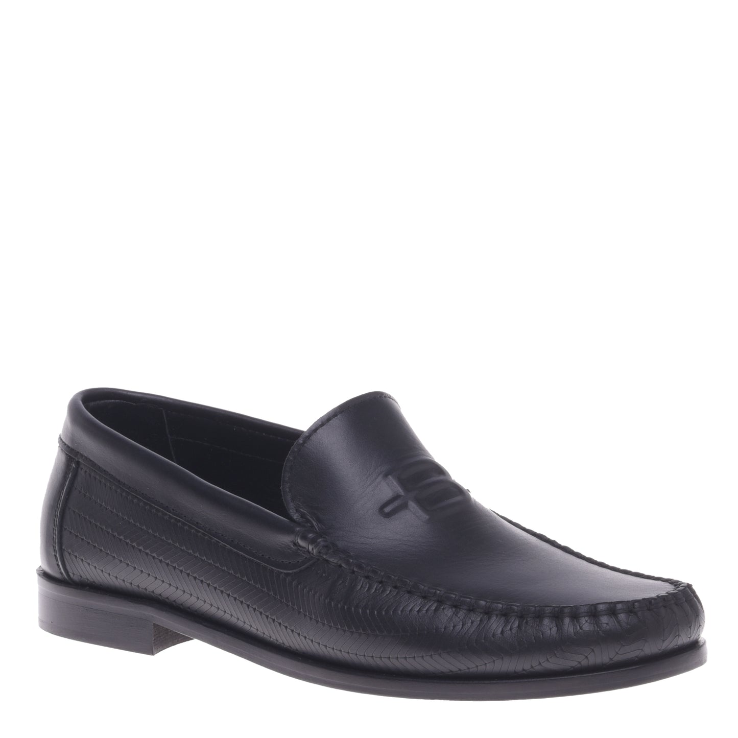 Mocassins noirs en cuir de veau