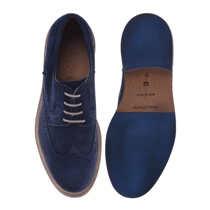 Derbies bleus en daim