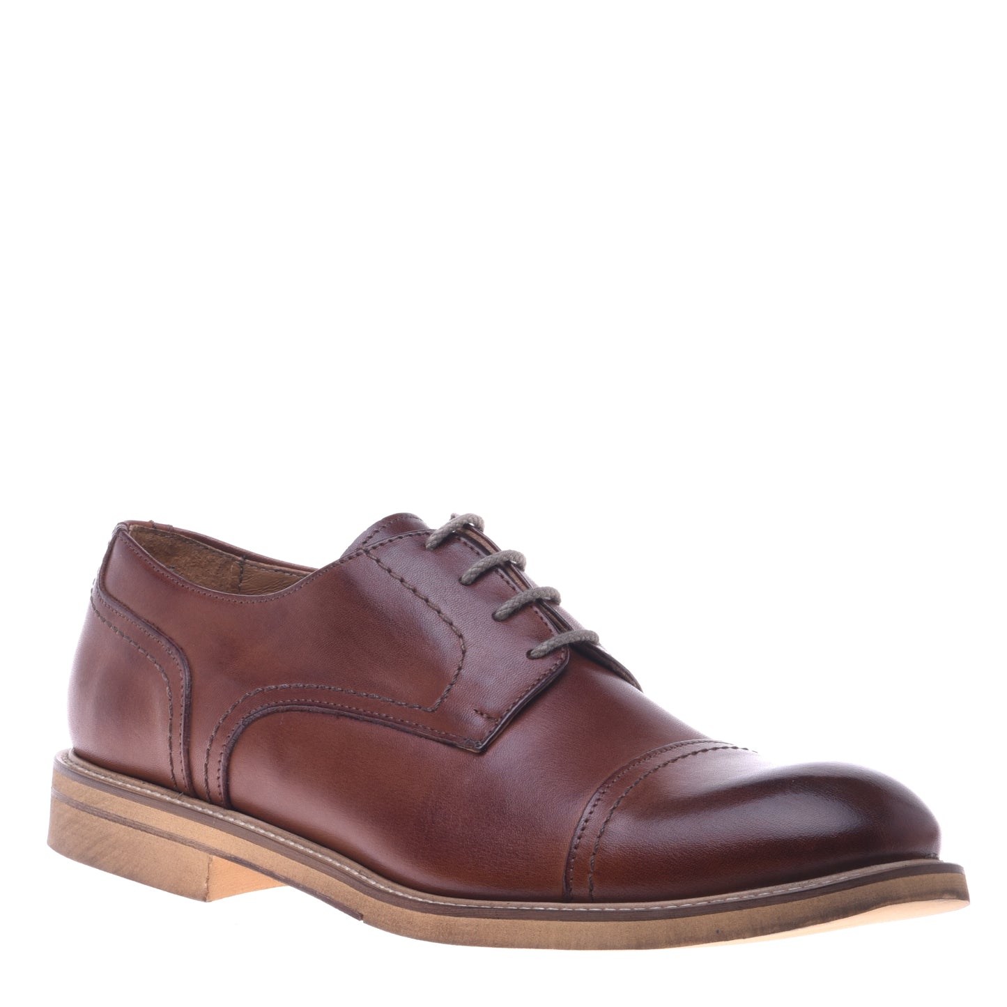 Derbies bruns en cuir de veau