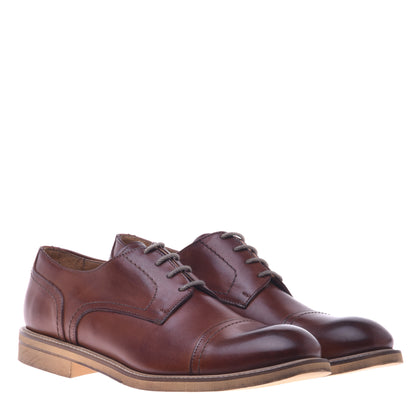 Derbies bruns en cuir de veau