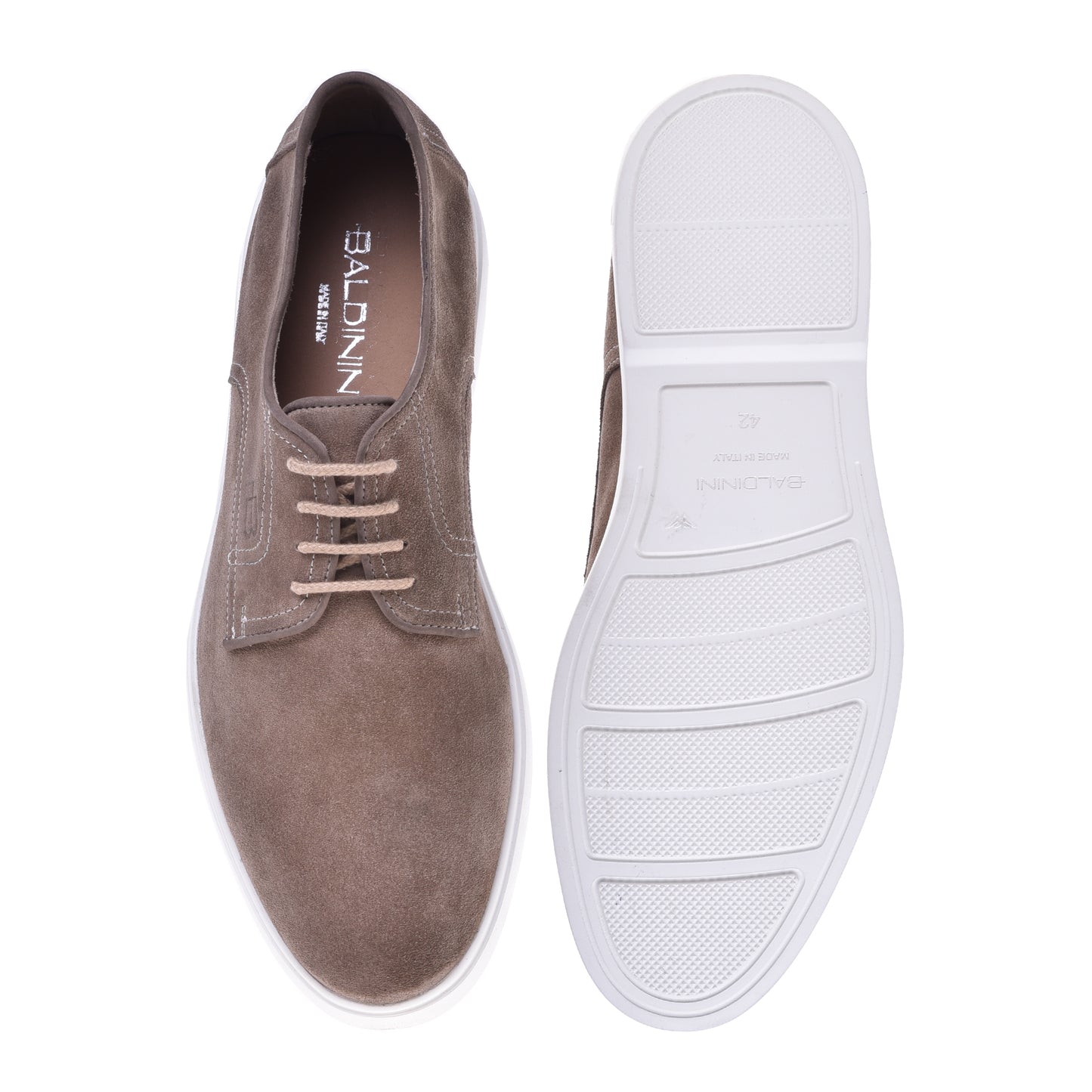 Derbies taupe en daim