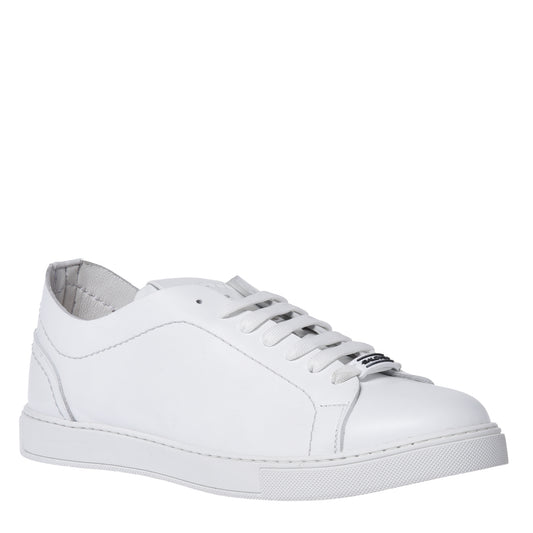 Sneakers blanches en cuir de veau