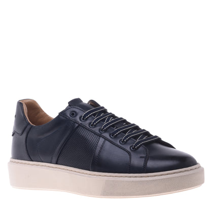 Sneakers bleues en cuir de veau