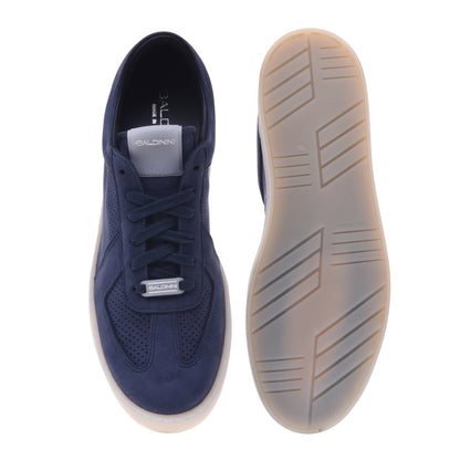 Sneakers en nubuck bleu