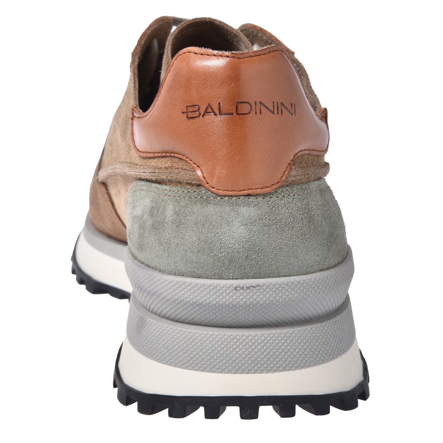 Sneakers en daim beige et taupe