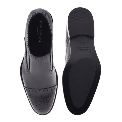 Mocassins noirs en cuir de veau