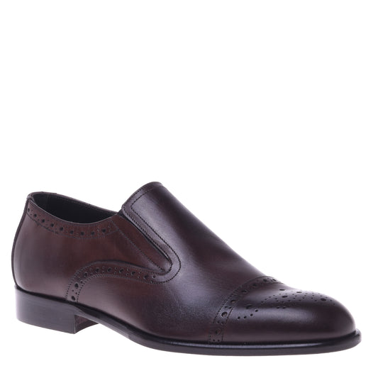 Mocassins marron en cuir de veau